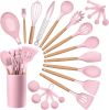 Kitchen Cooking Utensils Set, 23-Piece Silicone Kitchen Utensils Spatula Set with Holder