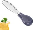Butter Knife - 3-in-1 Stainless Steel Butter Spreader Knife Slicer with Wooden Handle Butter Cutter Butter Grater Kitchen Gadgets for Spreads Butter C