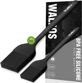 Silicone Basting Pastry Brush, Heat Resistant Pastry Brush Set, Strong Steel Core and One-Pieces Design, Perfect for BBQ Grill Baking Kitchen Cooking