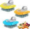 3 Pieces Vegetable Brush Potato Scrubber Vegetable Scrubber for Food Flexible Bristles Kitchen Brush for Fruits, Potatoes