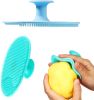 2 Pcs Vegetable Brush Potato Scrubber Veggie Brush Silicone Reusable Cleaning Tools with Non Slip Grip for Kitchen Food Potato Carrots Corn
