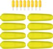 24 Pieces Corn Cob Holders and Dish Set Corn on the Cob Stainless Steel Skewers BBQ Twin Prong Holders Corn Cob Trays for Outdoor BBQ Tool