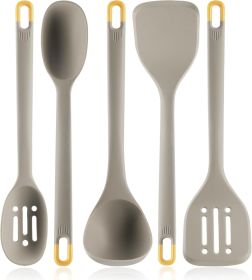 Silicone Kitchen Cooking Utensils Set: MOACC Heat Resistant 13inch Long Kitchen Gadgets, BPA Free Non Stick Rubber Cook Accessories For Food Prep