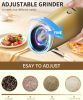 Gravity Electric Salt and Pepper Grinder Set with 2-Speed, Rechargeable Salt and Pepper Grinder Set, Adjustable Coarseness, Whiet LED Light