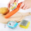 3 Pieces Vegetable Brush Potato Scrubber Vegetable Scrubber for Food Flexible Bristles Kitchen Brush for Fruits, Potatoes
