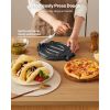 Tortilla Press, 10 Inch Cast Iron Tortilla and Roti Maker, Heavy Duty Tortilladora Press, Pataconera Makers with Handle and 100 Pcs Parchment Paper