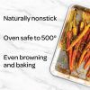(3 pack) 13" x 10" Aluminum Quarter Sheet, Rectangular Cookie Baking Sheet Pan, Silve