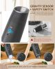 Gravity Electric Salt and Pepper Grinder Set Rechargeable Automatic Pepper and Salt Shakers with LED Light, External Adjustable Coarseness