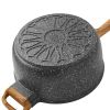 Prairie Signature 4-Quart Cast Aluminum Sauce Pan, Charcoal Speckle
