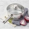 3 qt Induction Compatible Stainless Steel Saucepan with Lid