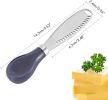 Butter Knife - 3-in-1 Stainless Steel Butter Spreader Knife Slicer with Wooden Handle Butter Cutter Butter Grater Kitchen Gadgets for Spreads Butter C