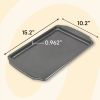 (4 pack) Premium Steel Non-Stick Medium Cookie Sheet 10x 15 Baking Pan with Handles Rectangular Shape, Packaging May Vary