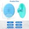 2 Pcs Vegetable Brush Potato Scrubber Veggie Brush Silicone Reusable Cleaning Tools with Non Slip Grip for Kitchen Food Potato Carrots Corn