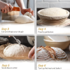 Bread proofing basket, sourdough baking supplies, round 9-inch sourdough starter kit, anti-counterfeiting baking basket