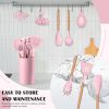Kitchen Cooking Utensils Set, 23-Piece Silicone Kitchen Utensils Spatula Set with Holder